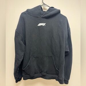 F1 black logo sleeve hoodie